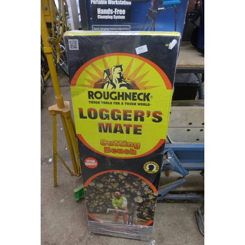 2161 - Roughneck logger's mate log cutting bench in box