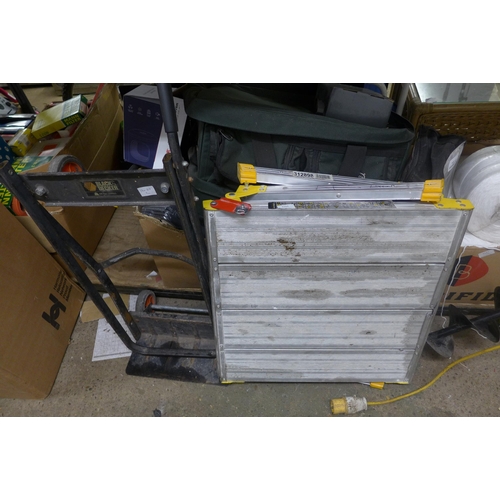 2166 - Black & Decker sack truck and aluminium step