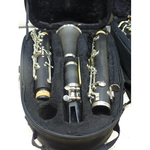 2259 - Two Sonata flutes in cases