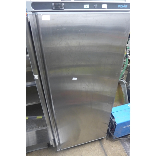 2354 - Polar industrial approx 8ft tall stainless steel freezer - W