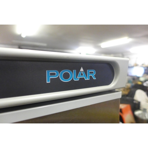 2354 - Polar industrial approx 8ft tall stainless steel freezer - W