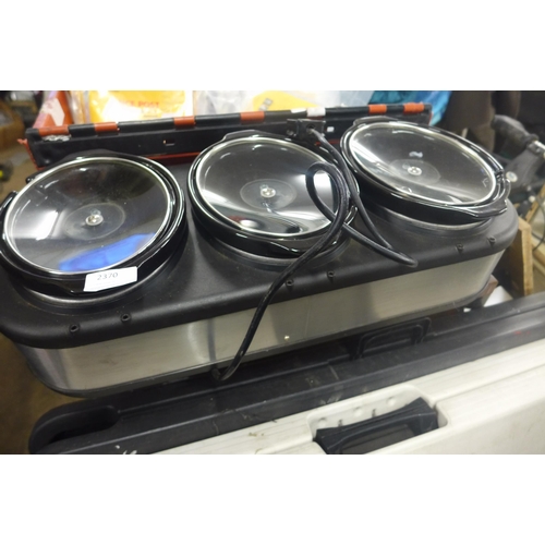 2370 - Bella 3 pot electric bain marie