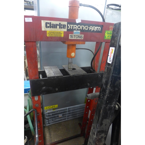 2383 - Clarke Strongarm 15 ton hydraulic ram press