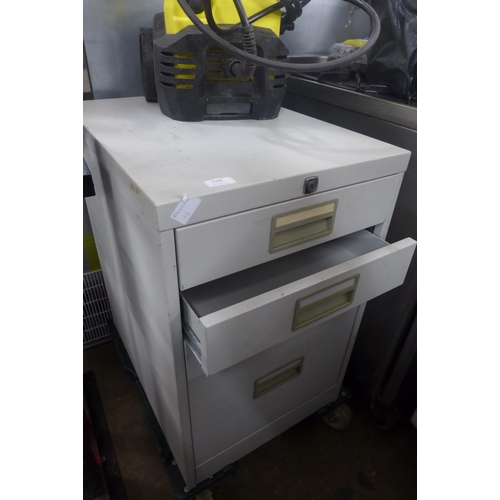 2384 - Grey 4-drawer filing cabinet