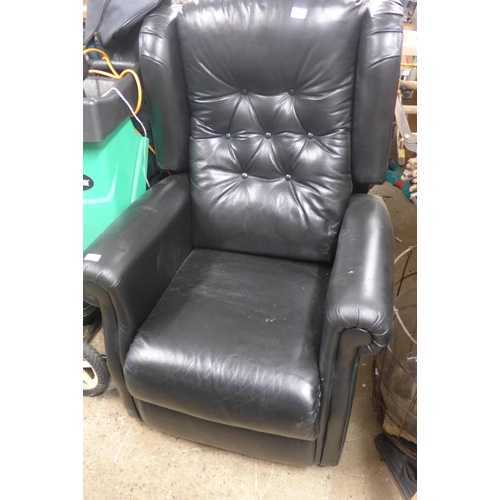 2408 - Black recliner chair