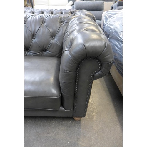 1411 - New Allington Two Seater Grey Leather Sofa, original RRP £1374.99 + VAT (4150-15) * This lot is subj... 