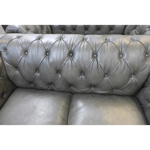 1411 - New Allington Two Seater Grey Leather Sofa, original RRP £1374.99 + VAT (4150-15) * This lot is subj... 