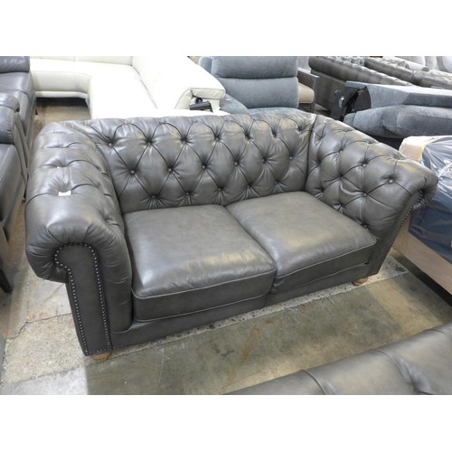 1412 - New Allington Two Seater Grey Leather Sofa, original RRP £1374.99 + VAT (4150-14) * This lot is subj... 