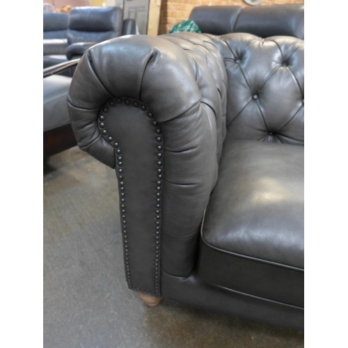 1413 - New Allington Chair Grey Leather Armchair, original RRP £833.33 + VAT (4150-13) * This lot is subjec... 