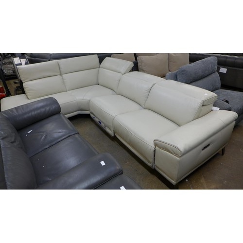 1416 - Cream Leather Two Piece Sectional Corner Sofa, original RRP 2083.33 + VAT (4150-12) * This lot is su... 