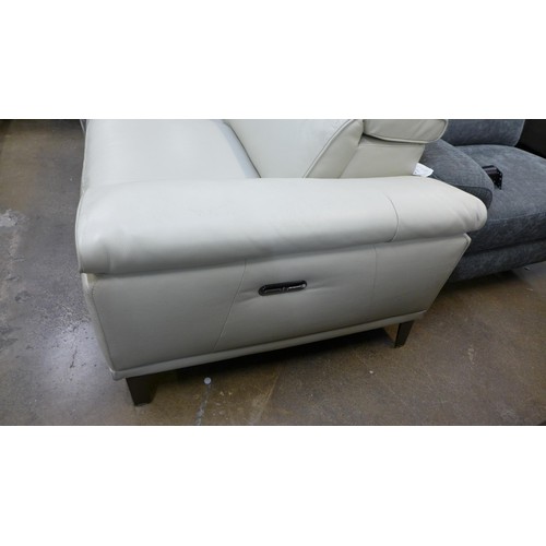 1416 - Cream Leather Two Piece Sectional Corner Sofa, original RRP 2083.33 + VAT (4150-12) * This lot is su... 