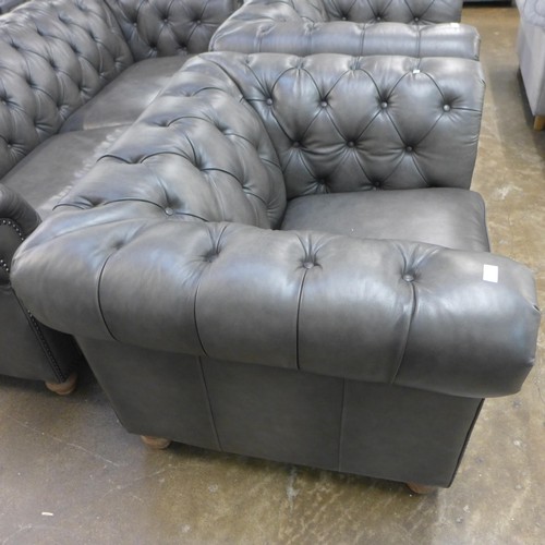 1419 - New Allington Chair Grey Leather Armchair: 5858Ls , Original RRP £833.33 + vat (4151-)  * This lot i... 