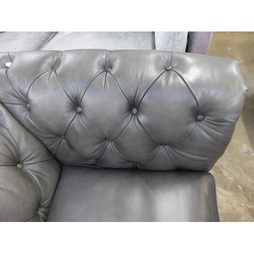 1420 - New Allington Chair Grey Leather Armchair: 5858Ls , Original RRP £833.33 + vat (4151-)  * This lot i... 
