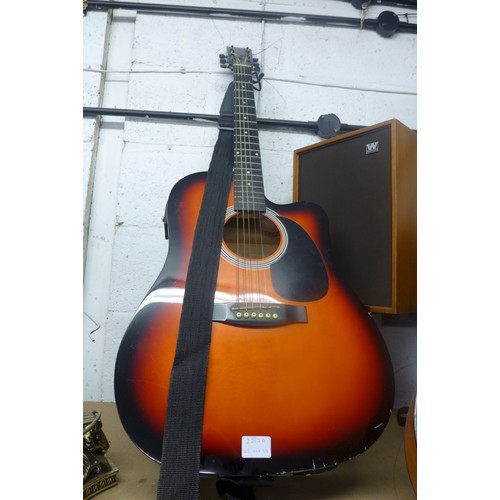 2217a - Semi acoustic Stagg guitar