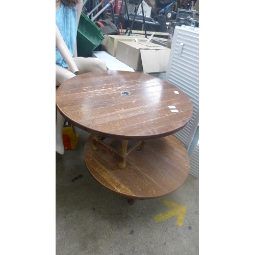 2341 - Two round coffee tables