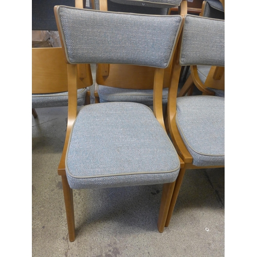 1507 - A set of six wooden and upholstered dining chairs