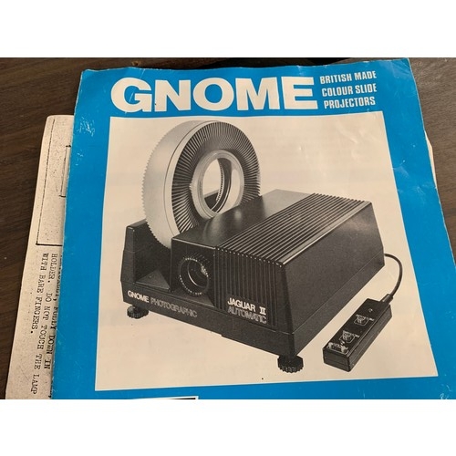 2273 - Two slide projectors and vintage Bush portable record player - one failed electrical safety test due... 