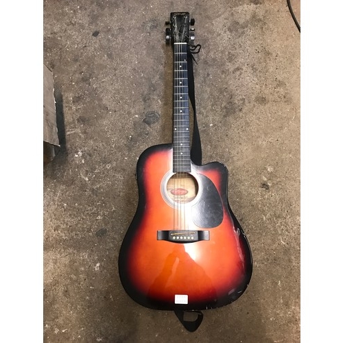 2217a - Semi acoustic Stagg guitar