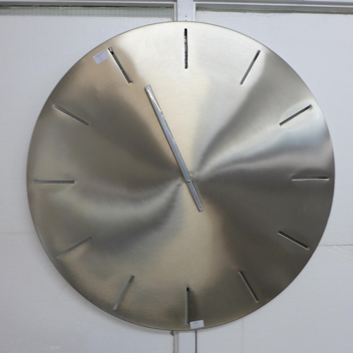 1320 - A brushed steel minimalist clock