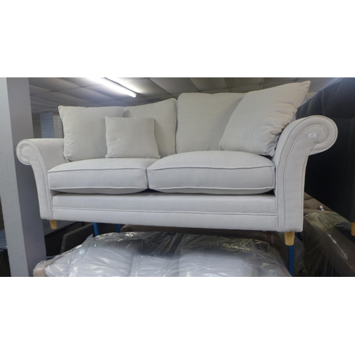 1392 - A pair of Mosta Ritz charcoal upholstered sofas (3 + 2) - This lot is subject to VAT