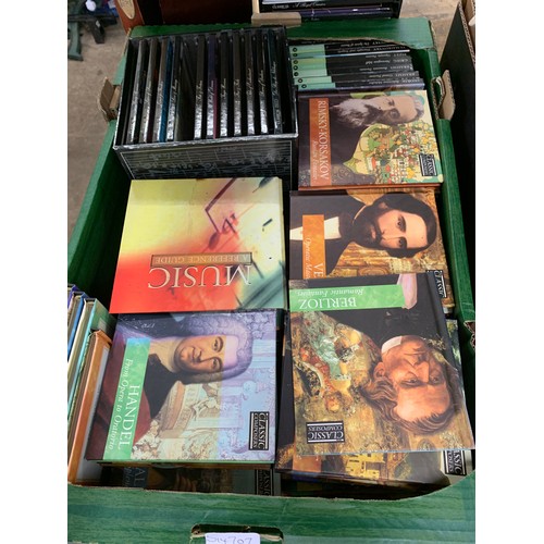 2075 - Set of approx. 75 classical music composers CD sets in original cases with shelves plus qty. of fram... 