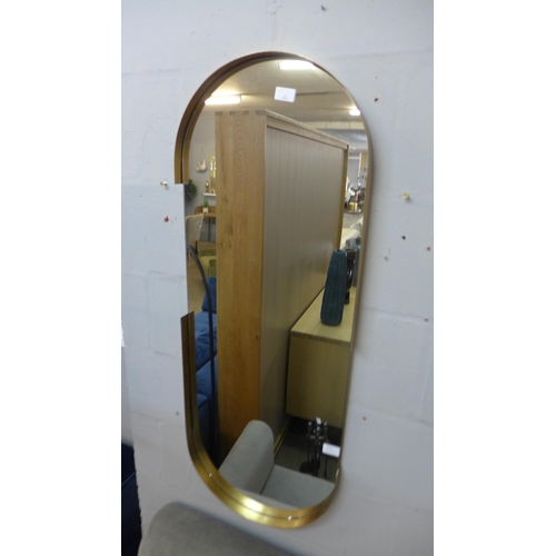 1424 - A bronze portrait mirror, H 110cms, (JRG4343)   #