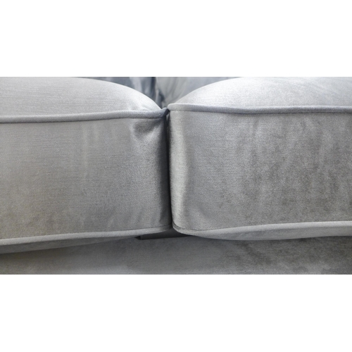 1426 - A pair of Mosta velvet mushroom upholstered sofas (3 + 2) - This lot is subject to VAT*
