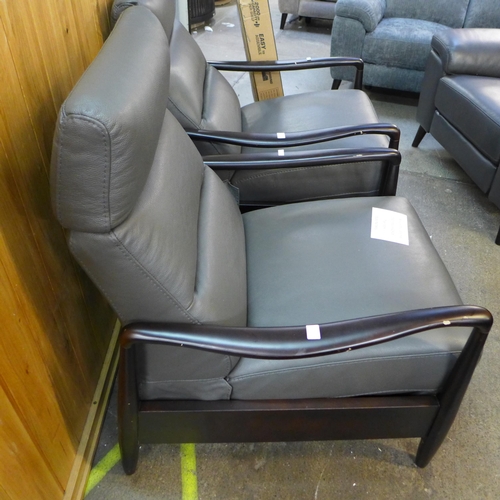 1456 - Kuka KM.A071 Pushback Leather Recliner, original RRP £416.66 + VAT (4150-19) * This lot is subject t... 