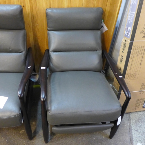 1457 - Kuka KM.A071 Pushback Leather Recliner, original RRP £416.66 + VAT (4150-20) * This lot is subject t... 