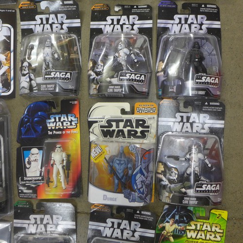 686A - Star Wars The Saga Collection figures (12) and seven others