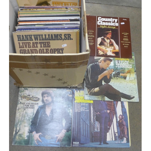 1105 - Vinyl records: a collection of Country and Western albums from early legends such as Ernest Tubb to ... 