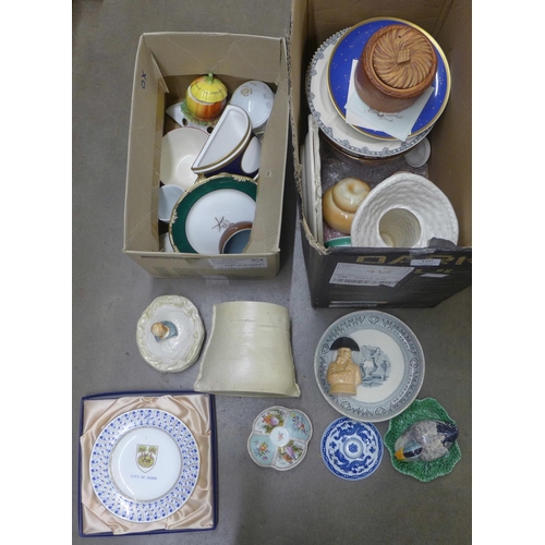 1107 - Two boxes of assorted china **PLEASE NOTE THIS LOT IS NOT ELIGIBLE FOR POSTING AND PACKING**