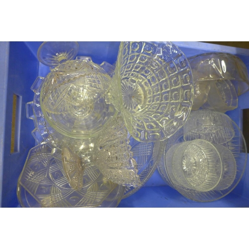 1110 - Three boxes of glass and a box of metal **PLEASE NOTE THIS LOT IS NOT ELIGIBLE FOR POSTING AND PACKI... 