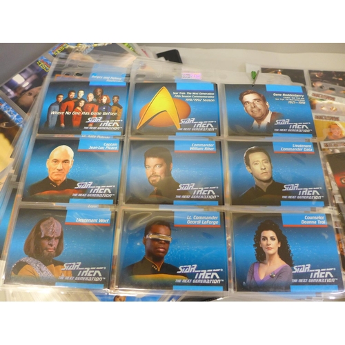 666 - Eleven complete sets of science fiction trading card sets, including Star Trek and Enterprise sets: ... 