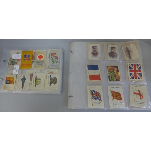 668 - A collection of approximately 350 cigarette card silks, covering many themes including WWI, British ... 