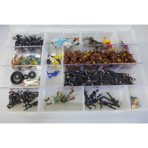 703 - 1960s Spot-On Toys original ex-shop stock plastic figures in case