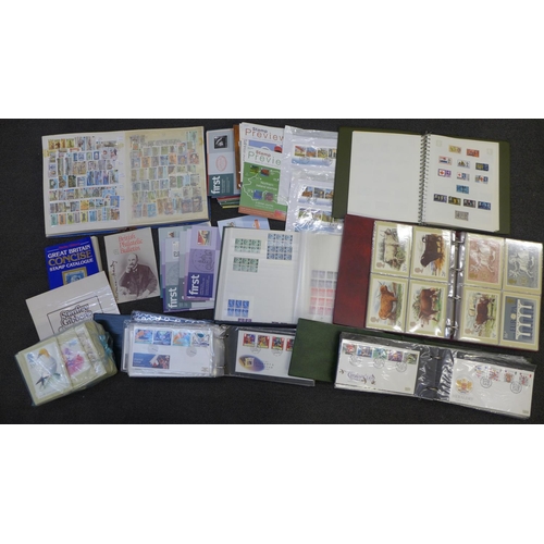 709 - A large box of GB stamps, covers, etc.