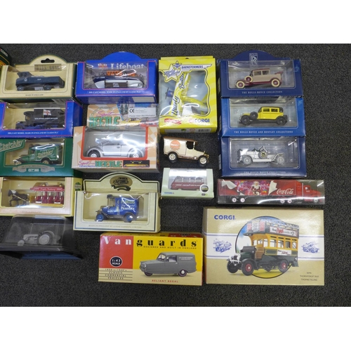 717 - A collection of model vehicles including Corgi Eddie Stobart, all boxed
