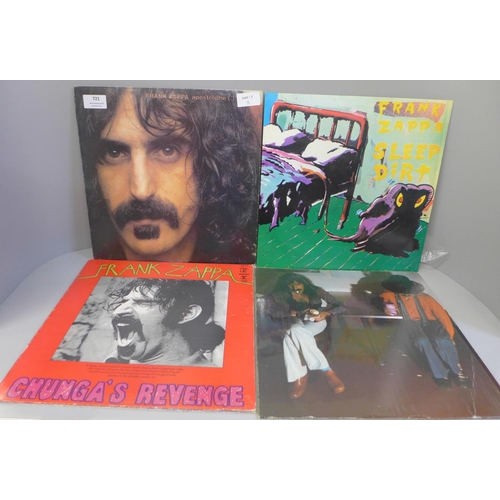721 - Six Frank Zappa LP records