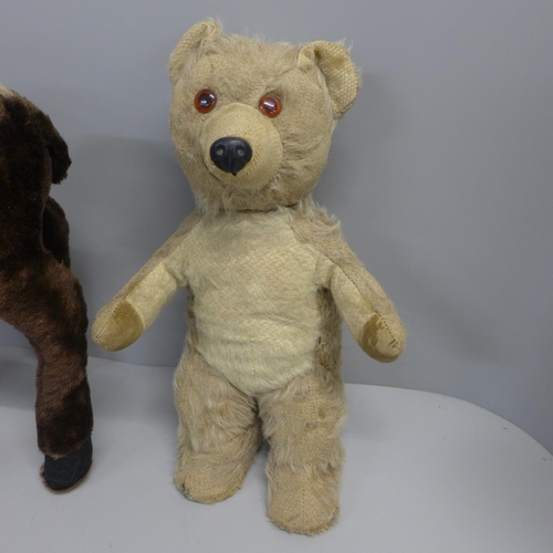 765 - A vintage 1950's Chiltern musical Cubby Bruin Teddy bear and kid goat