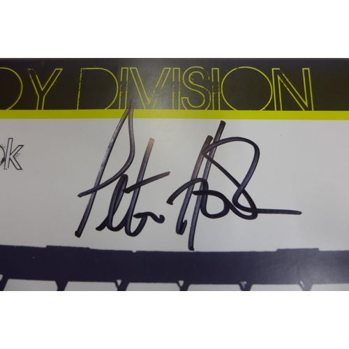 782 - A Joy Division poster signed by Peter Hook