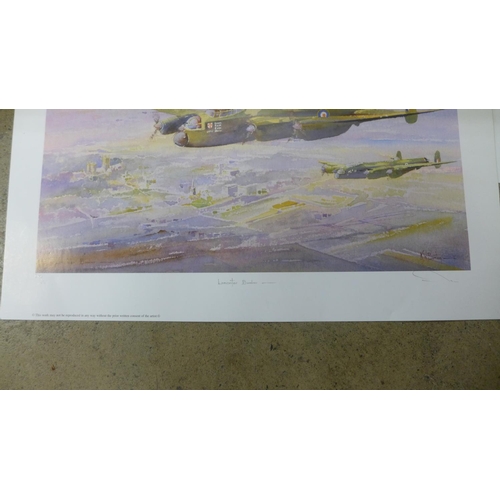 796 - Three KW Burton WWII aeroplane prints