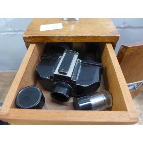 816 - A Vi-tan microscope, cased