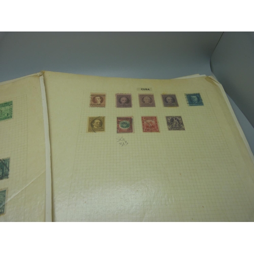 829 - Stamps; a complete collection of Spanish Colonial stamps, Cuba with Puerto Rico, 1855 onwards, 5 x S... 