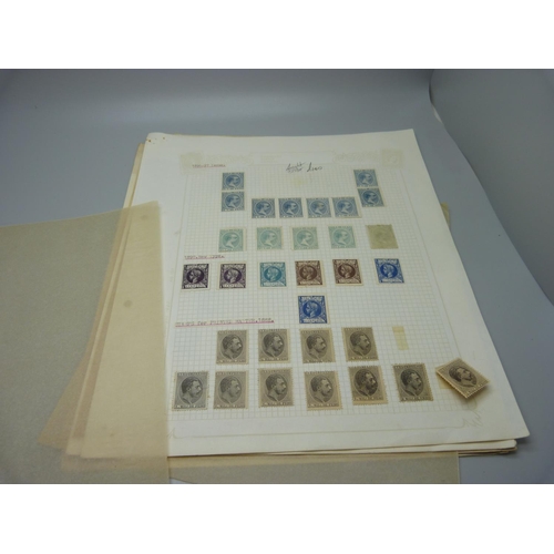 829 - Stamps; a complete collection of Spanish Colonial stamps, Cuba with Puerto Rico, 1855 onwards, 5 x S... 