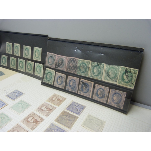 829 - Stamps; a complete collection of Spanish Colonial stamps, Cuba with Puerto Rico, 1855 onwards, 5 x S... 