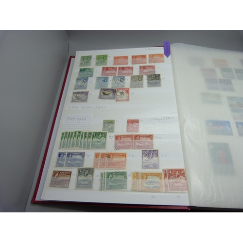 830 - A stamp stock book, 30 pages, British Commonwealth, Queen Victoria to Queen  Elizabeth II, over 1,00... 