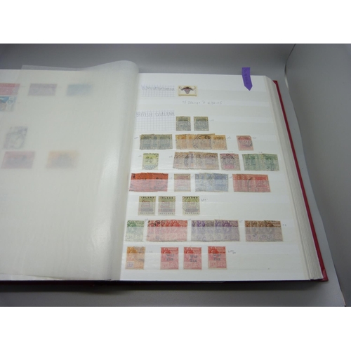 830 - A stamp stock book, 30 pages, British Commonwealth, Queen Victoria to Queen  Elizabeth II, over 1,00... 