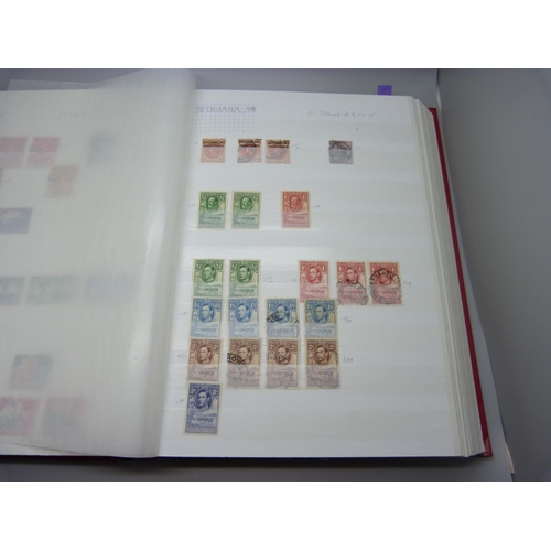 830 - A stamp stock book, 30 pages, British Commonwealth, Queen Victoria to Queen  Elizabeth II, over 1,00... 