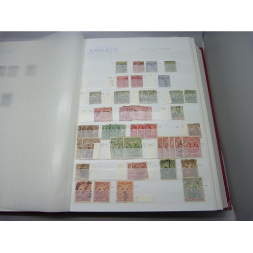 830 - A stamp stock book, 30 pages, British Commonwealth, Queen Victoria to Queen  Elizabeth II, over 1,00... 